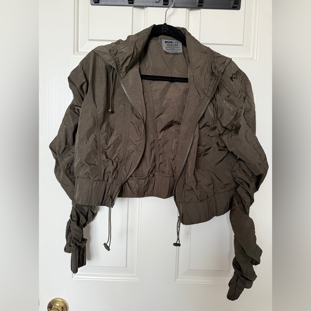 Popflex Olive Windbreaker Jacket. XXS/XS